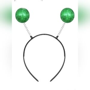 4 NWT Green glittery alien antennae headband - Halloween festival rave cosplay